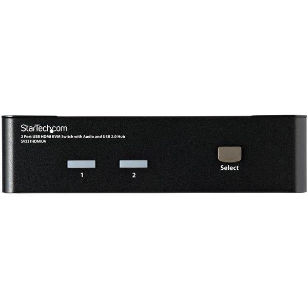 STARTECH.COM  Commutateur KVM HDMI USB 2 ports avec audio et concentrateur USB 2.0 