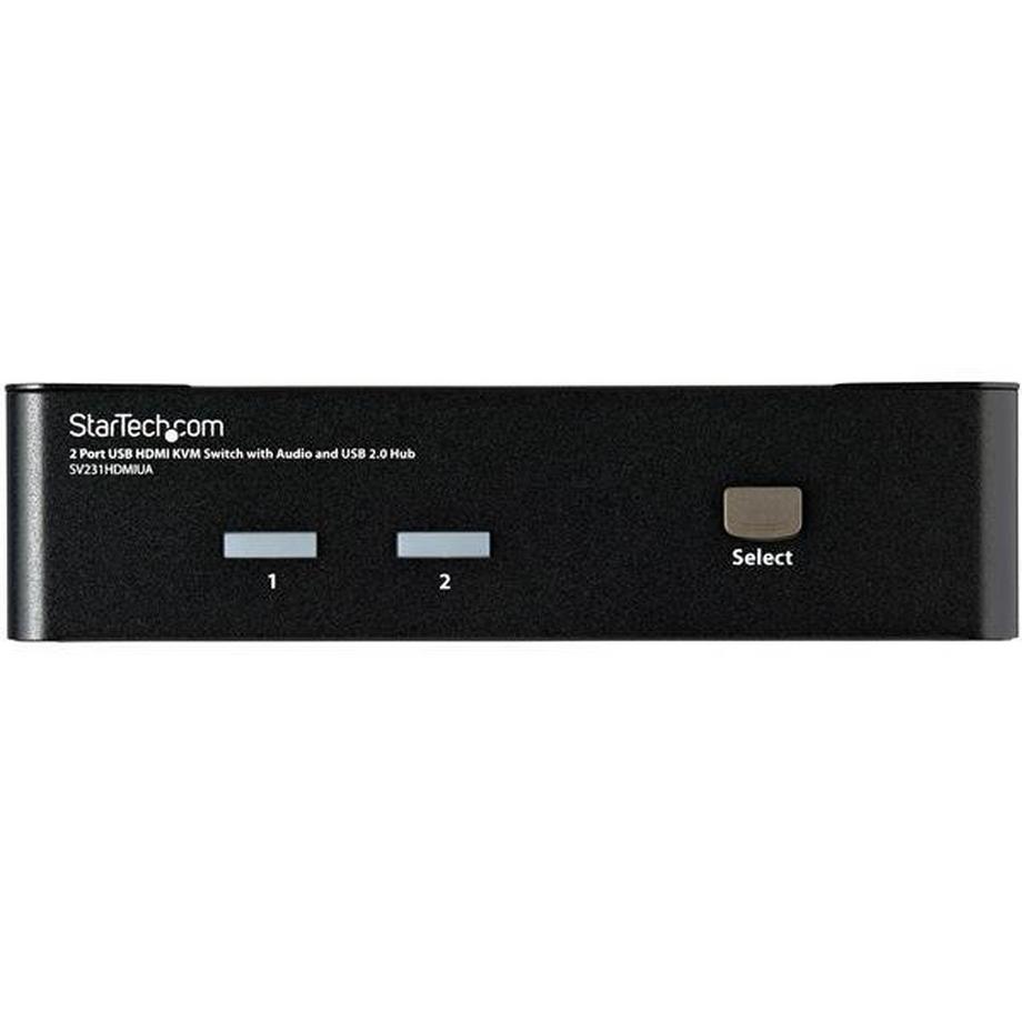 STARTECH.COM  Switch KVM HDMI USB 2 porte, con audio e hub USB 2.0 