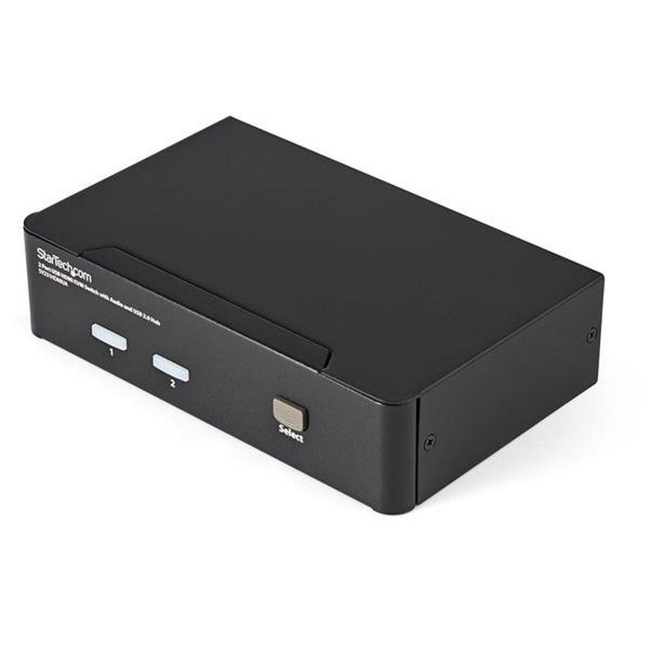 Switch KVM HDMI USB 2 porte, con audio e hub USB 2.0