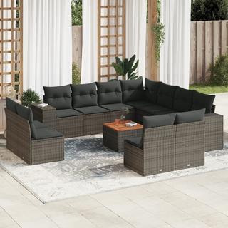 VidaXL set divano da giardino Polirattan  