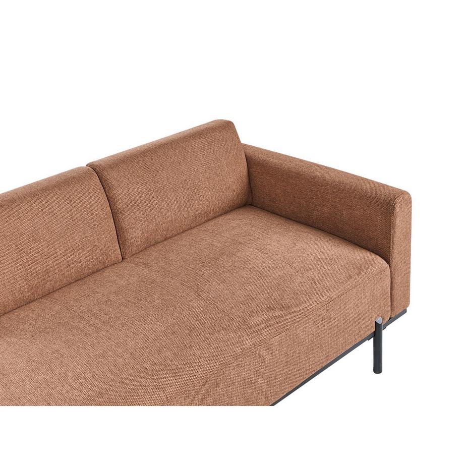 Beliani Chaise longue en Lin synthétique Minimaliste SAVASSE  