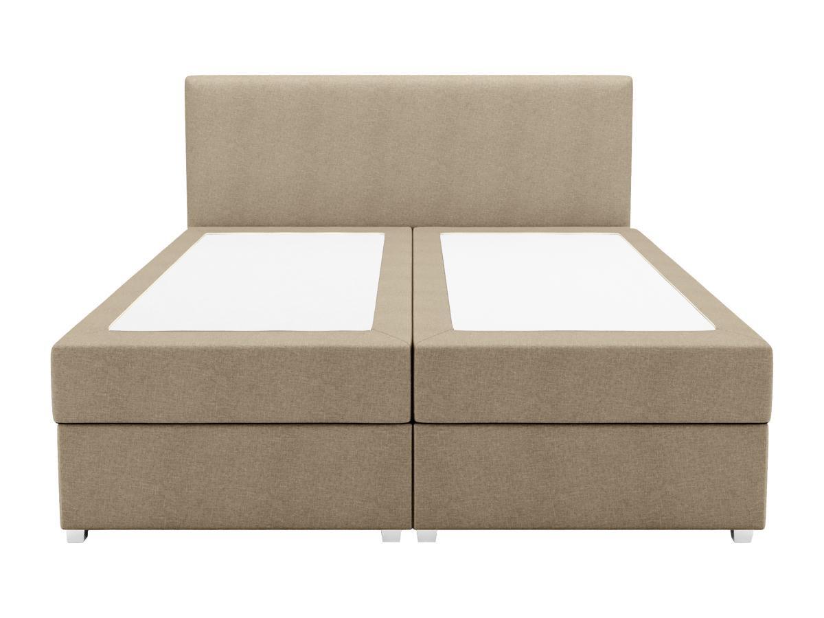 Ysmée Set completo boxspring Testata + Rete a doghe + Materasso + topper 140 x 200 cm Tessuto Beige - ONAN di YSMÉE  