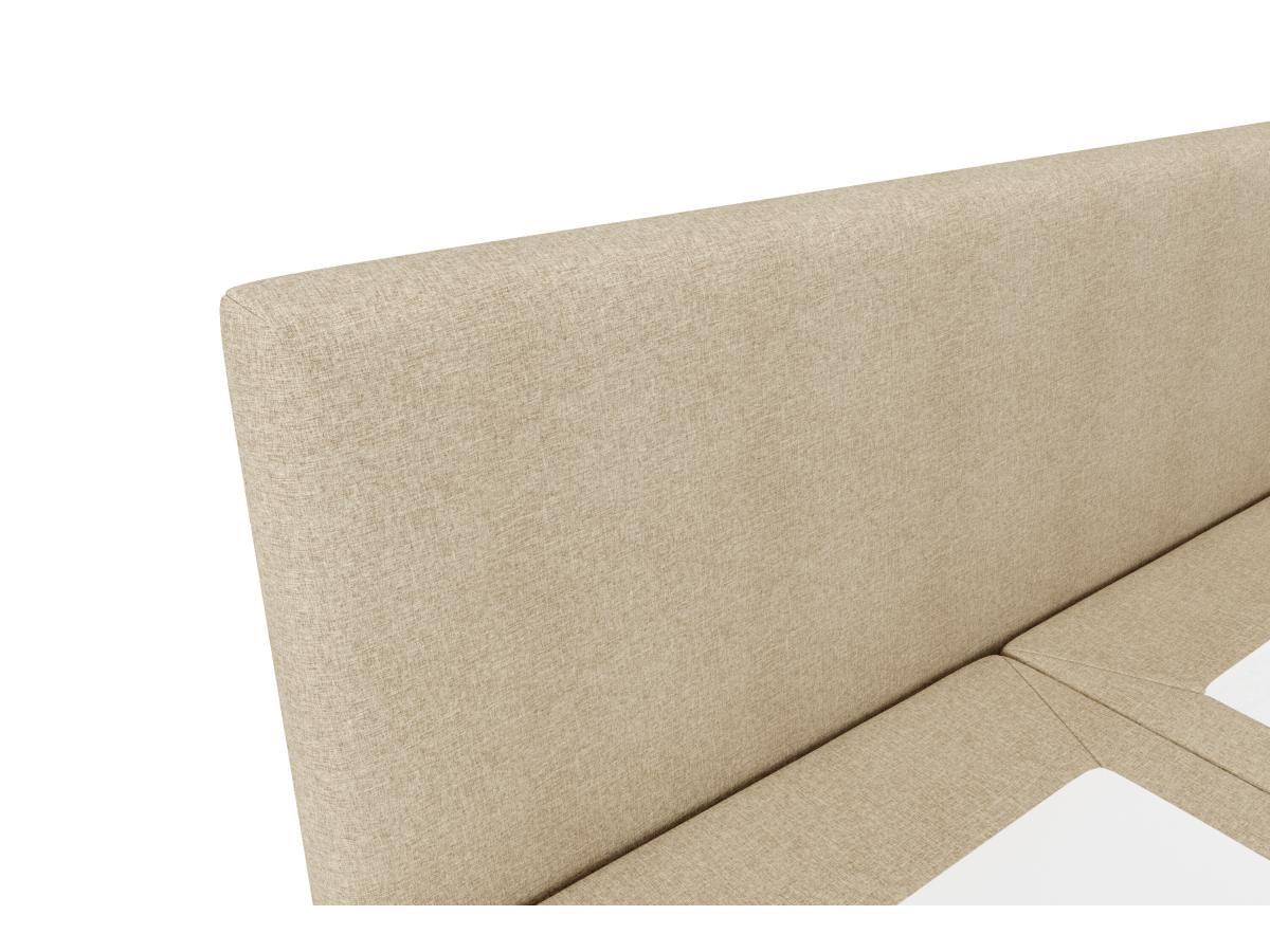 Ysmée Set completo boxspring Testata + Rete a doghe + Materasso + topper 140 x 200 cm Tessuto Beige - ONAN di YSMÉE  