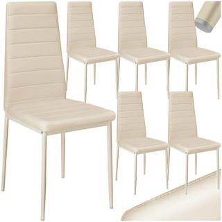 Tectake Lot de chaises avec surpiqûre  
