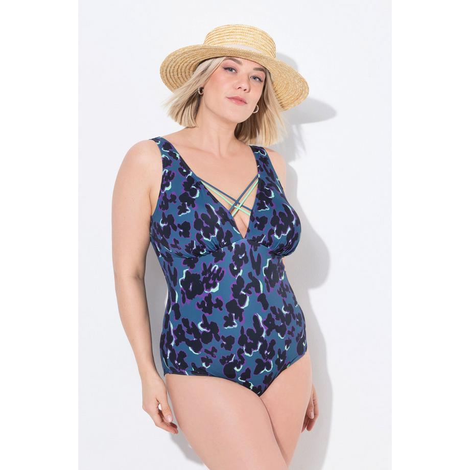 Ulla Popken Maillot de bain Taches Bonnets Souples Rubans Décoratifs  