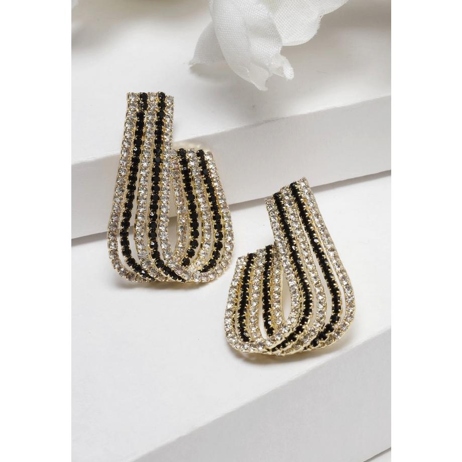 AVANT-GARDE PARIS  Boucles d'oreilles J-Hoop en cristal 