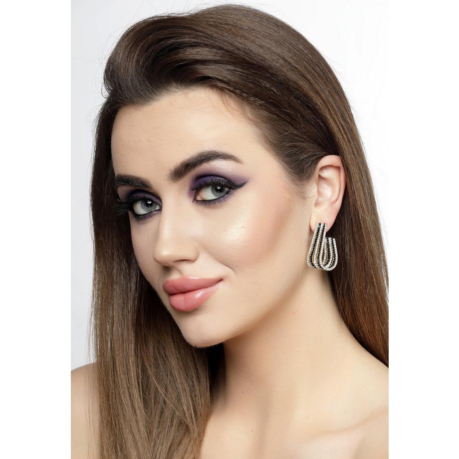 AVANT-GARDE PARIS  Boucles d'oreilles J-Hoop en cristal 