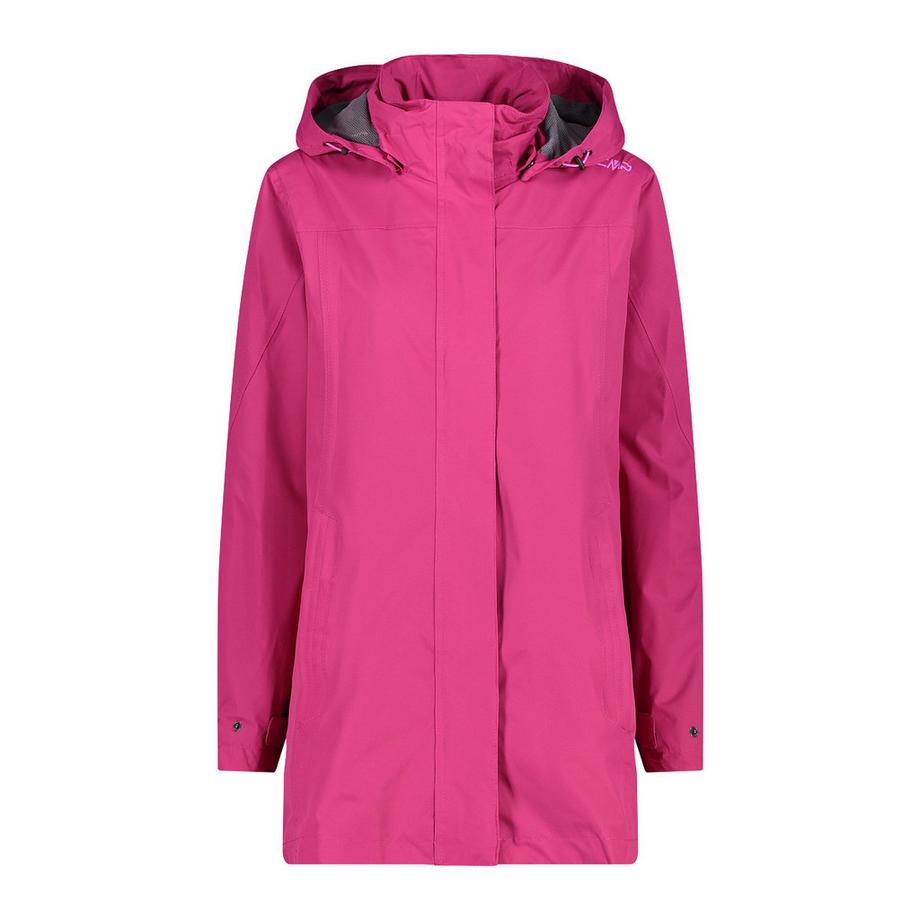 veste imperméable à capuche avec boutons-pression
