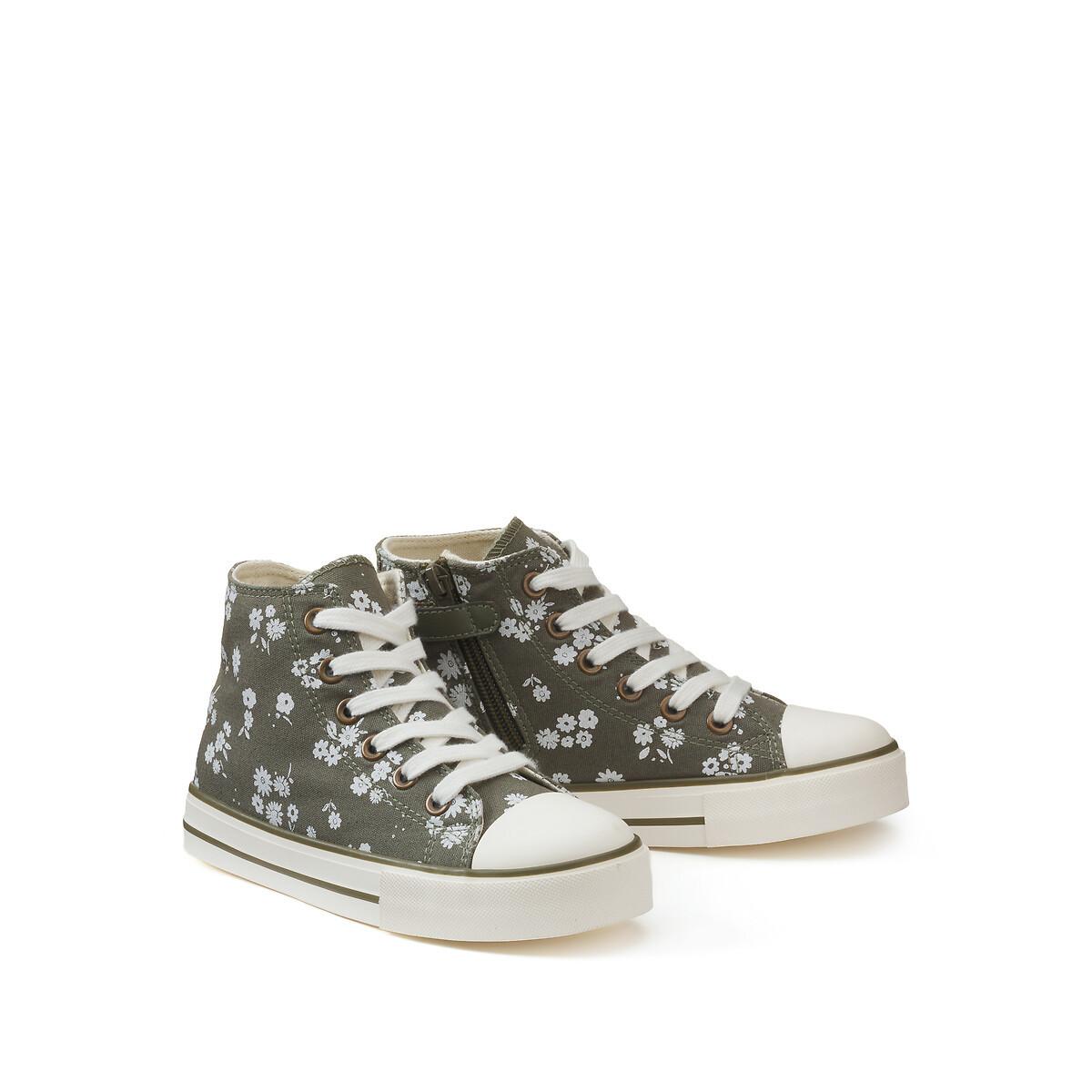 Image of Hohe Sneakers Mit Blumenmuster Unisex Grün 33