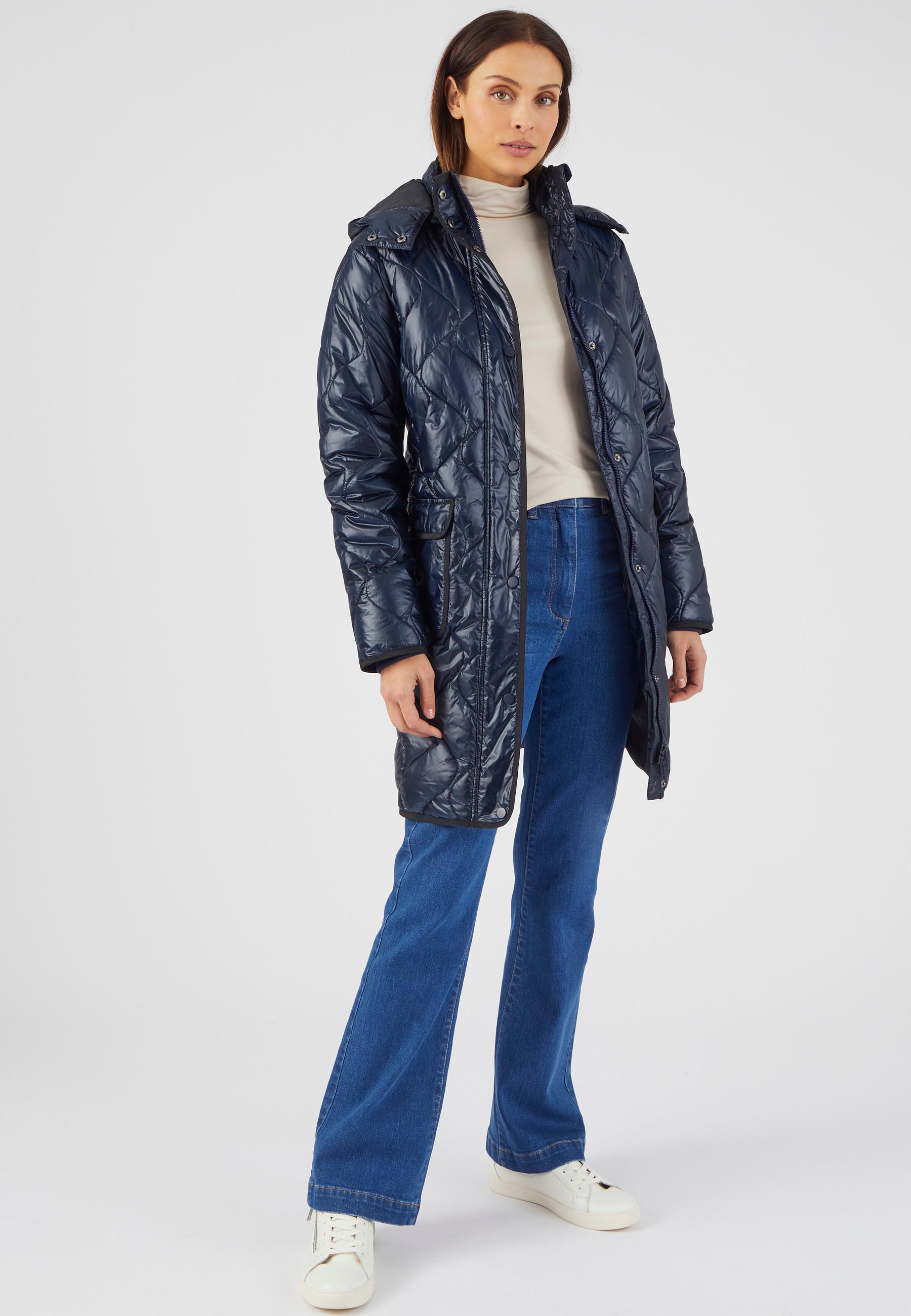Image of Maxi-steppjacke, Glänzend, Mit Thermolactyl-futter. Damen Blau 54/56