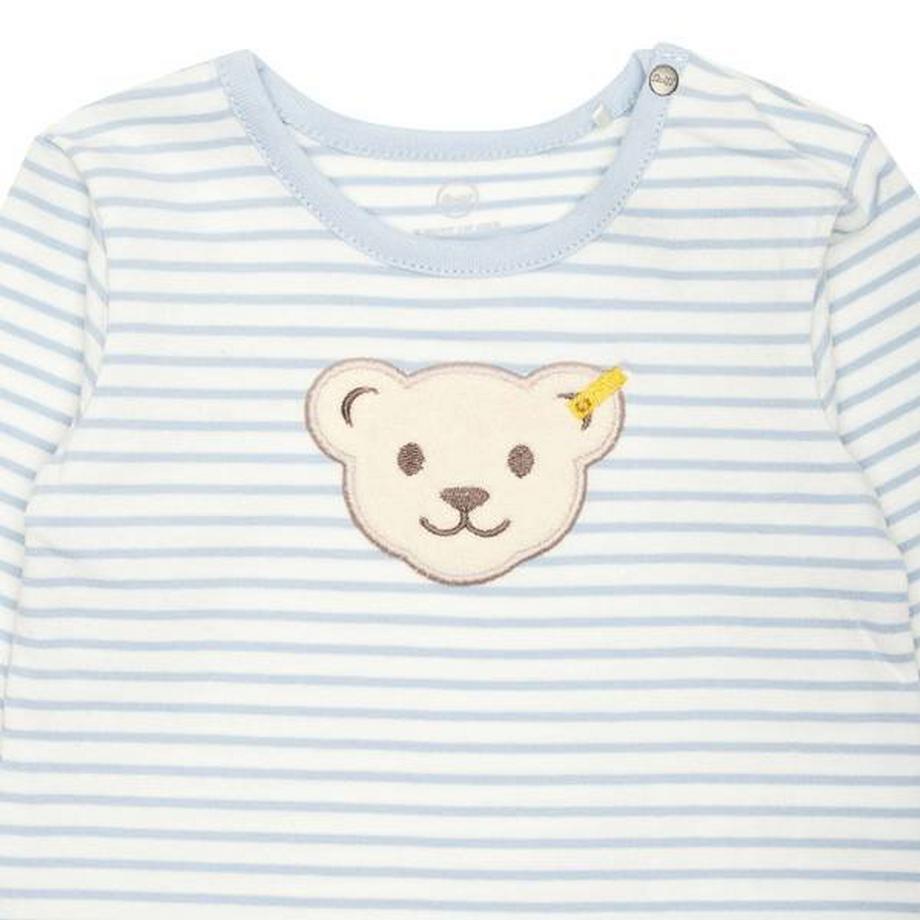 Steiff Bequem sitzender gestreifter Strampler  