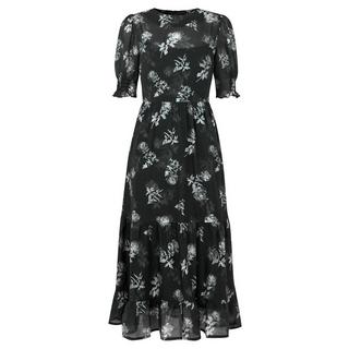 Joe Browns  Robe Midi Manches Bouffantes Florale Monochrome 