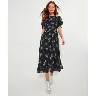 Joe Browns  Robe Midi Manches Bouffantes Florale Monochrome 