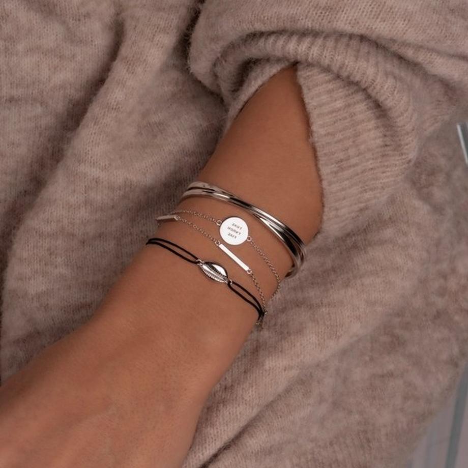 Glanzstücke München  Femme Bracelet en tissu Coquillage 