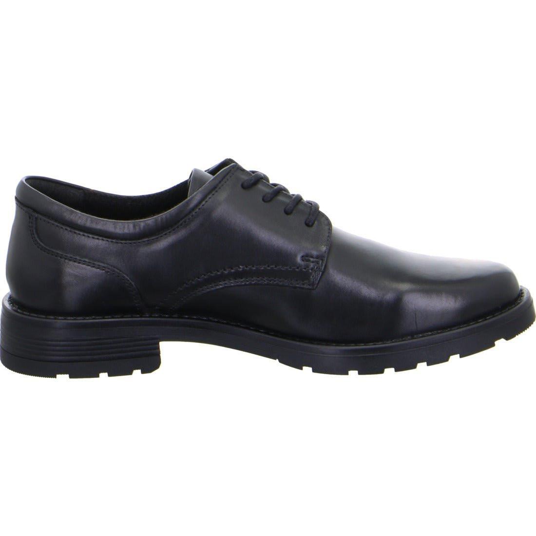 Image of Allesio - Leder Schnürschuh Unisex Schwarz 46