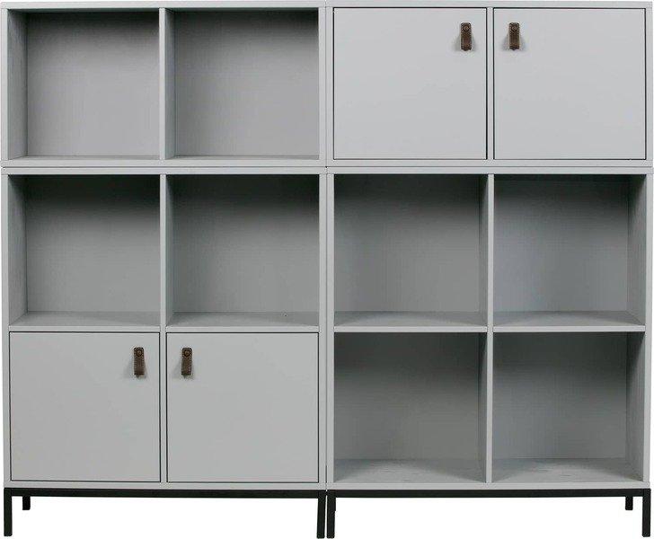 mutoni Case Four Armoire ouverte avec cadre gris béton  