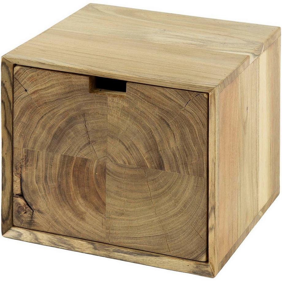 Table de nuit Block acacia naturel