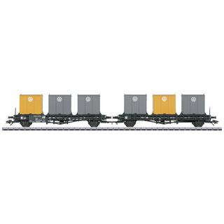 märklin  H0 Behältertransport-Doppelwagen der DB 