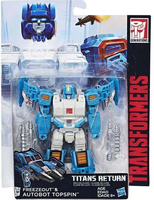 Hasbro  Transformers Generations Titans Return Autobot Topspin & Freezeout Deluxe Action Figure 