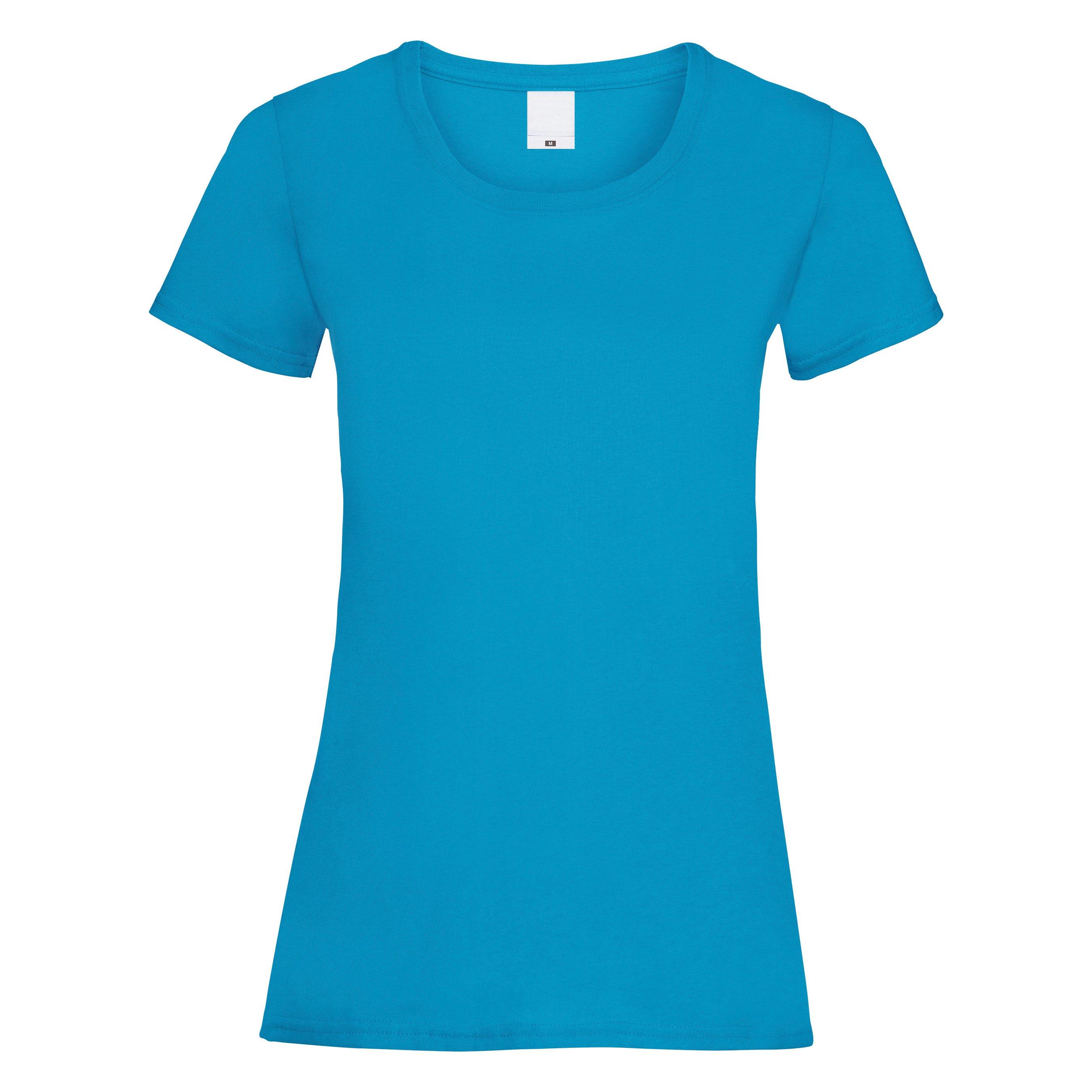 Image of Value Tshirt Damen Cyan-Blau XL