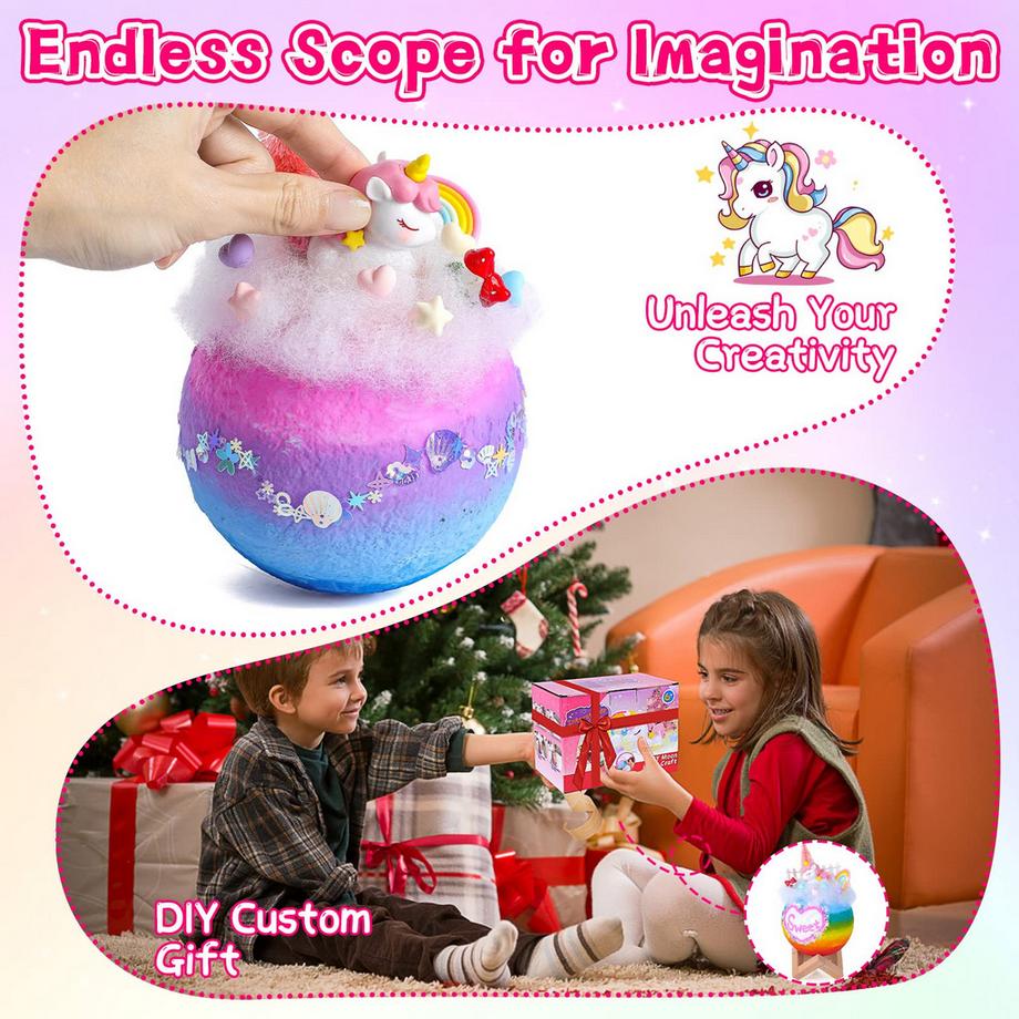 Activity-board  Bastelset Kinder Mondlicht, DIY Malerei Einhorn Garten Nachtlicht 