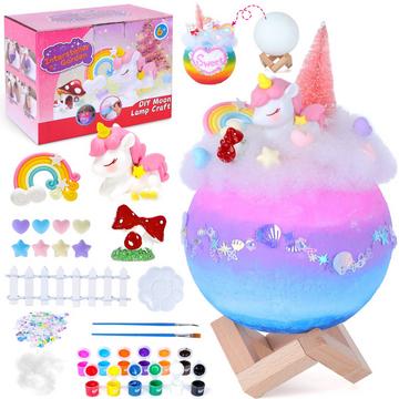Bastelset Kinder Mondlicht, DIY Malerei Einhorn Garten Nachtlicht