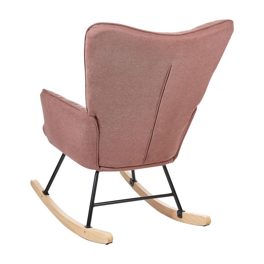 Beliani Fauteuil à bascule en Tissu Moderne OULU  