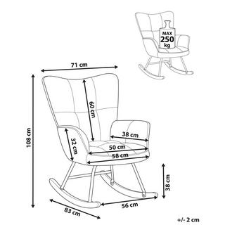 Beliani Fauteuil à bascule en Polyester Moderne OULU  