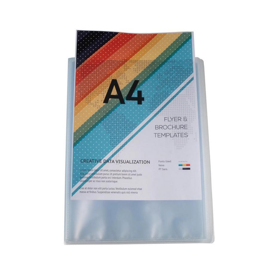 Exacompta Portalistino personalizzabile Kreacover Chromaline polipropilene flessibile, 40 buste liscio - A4  