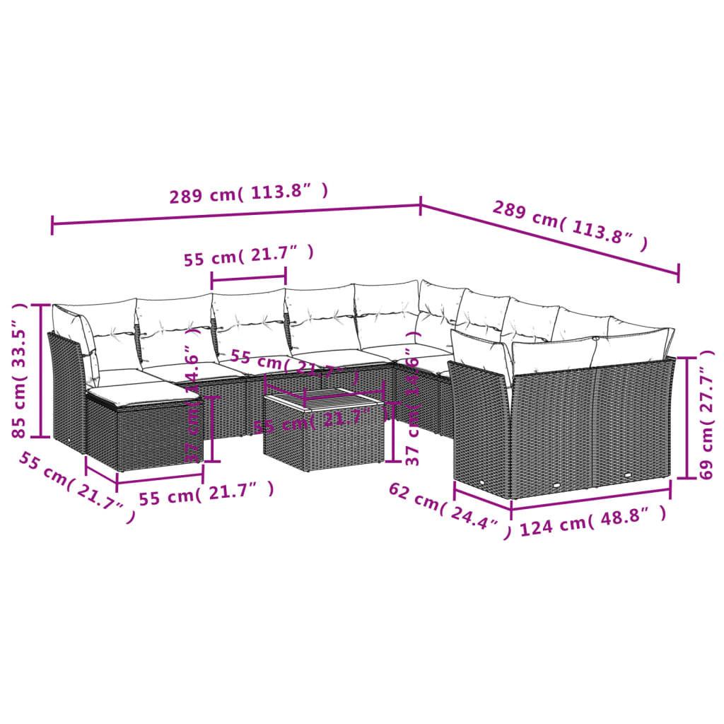 VidaXL Garten sofagarnitur poly-rattan  