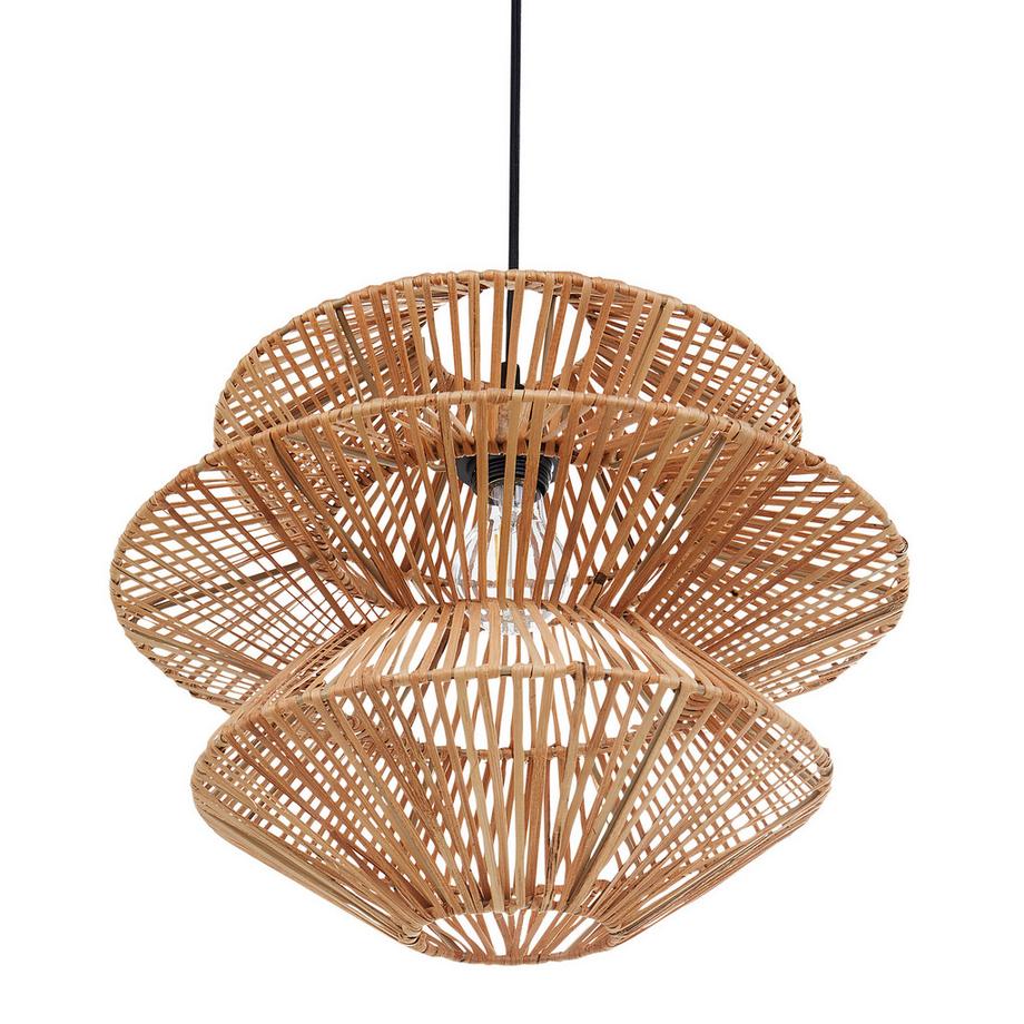Beliani Hängelampe aus Rattan Boho ANDUKI  