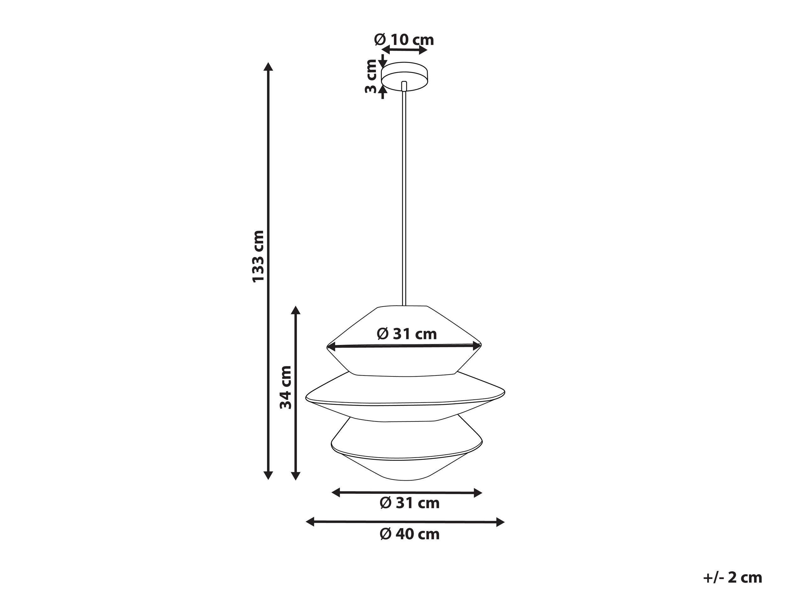 Beliani Lampe suspension en Rotin Boho ANDUKI  