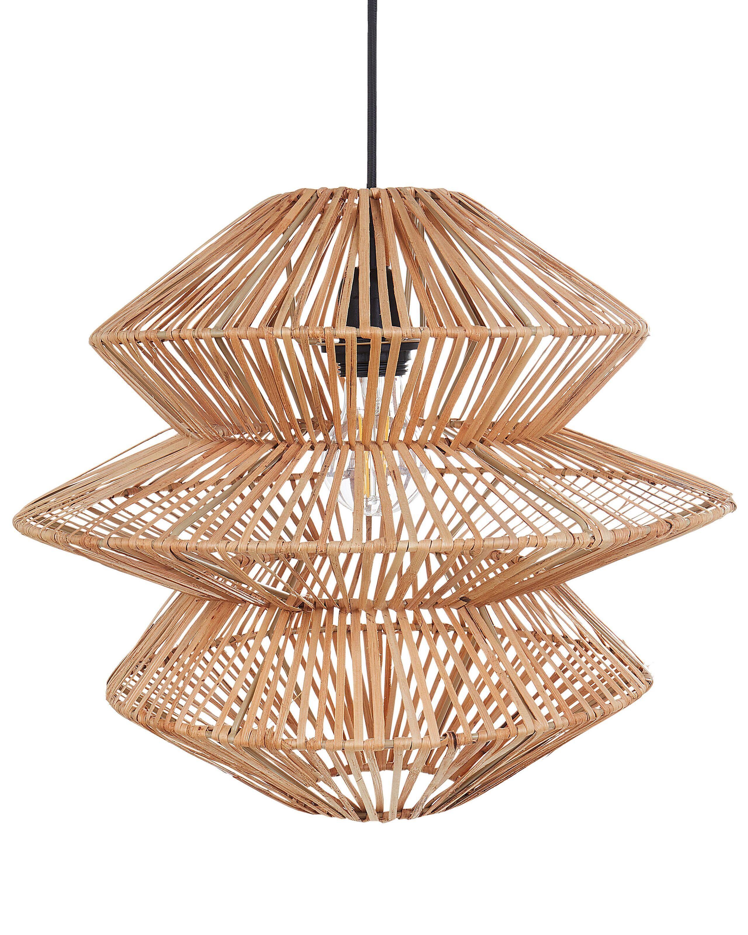 Beliani Lampe suspension en Rotin Boho ANDUKI  