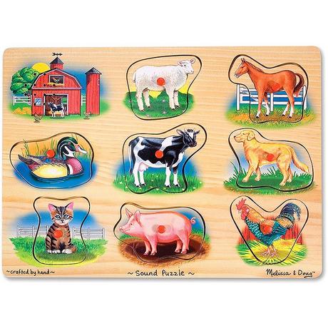 Melissa & Doug  Puzzle Bauernhof mit Sound (9Teile) 