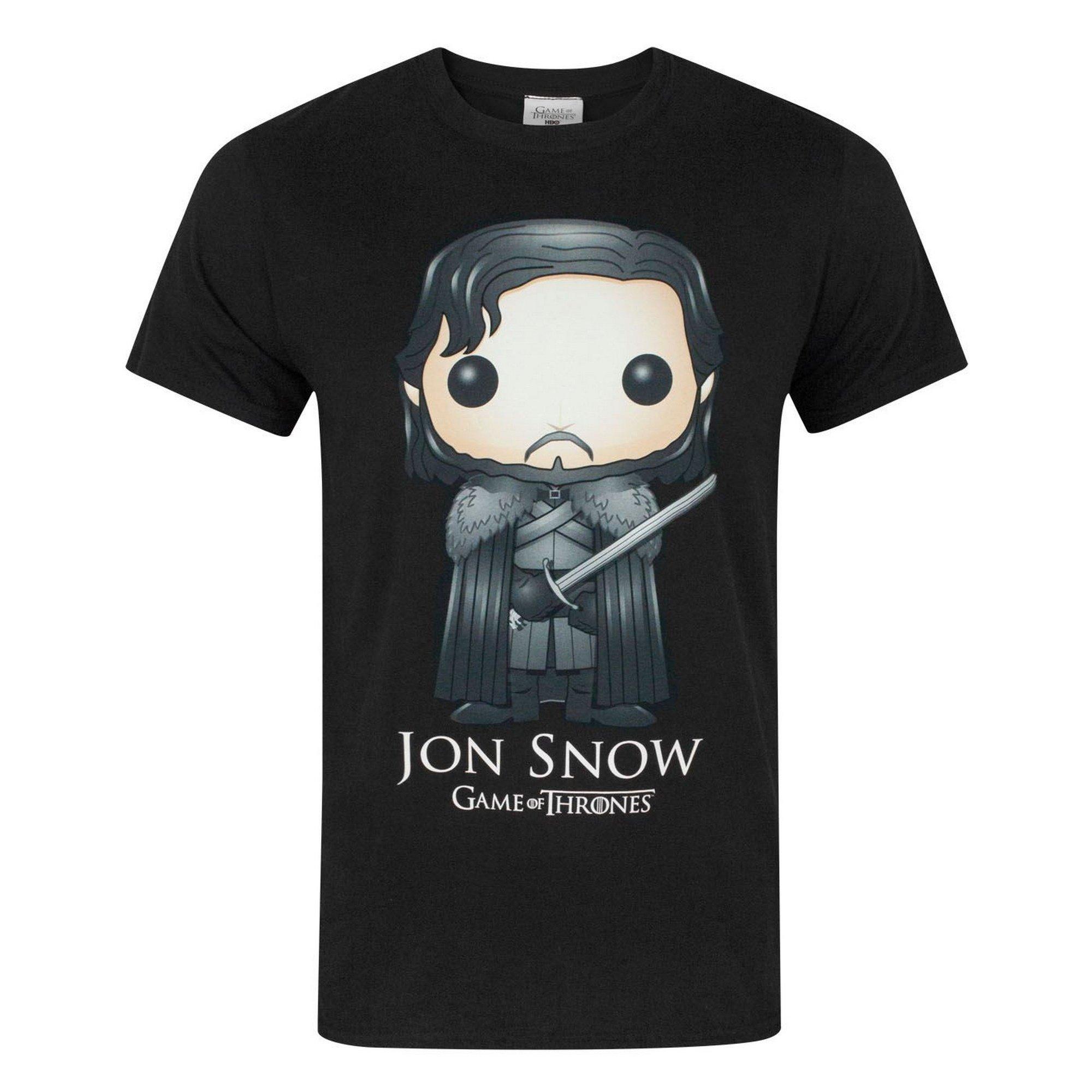 Image of Offizielles Funko Jon Snow Tshirt Herren Schwarz XL