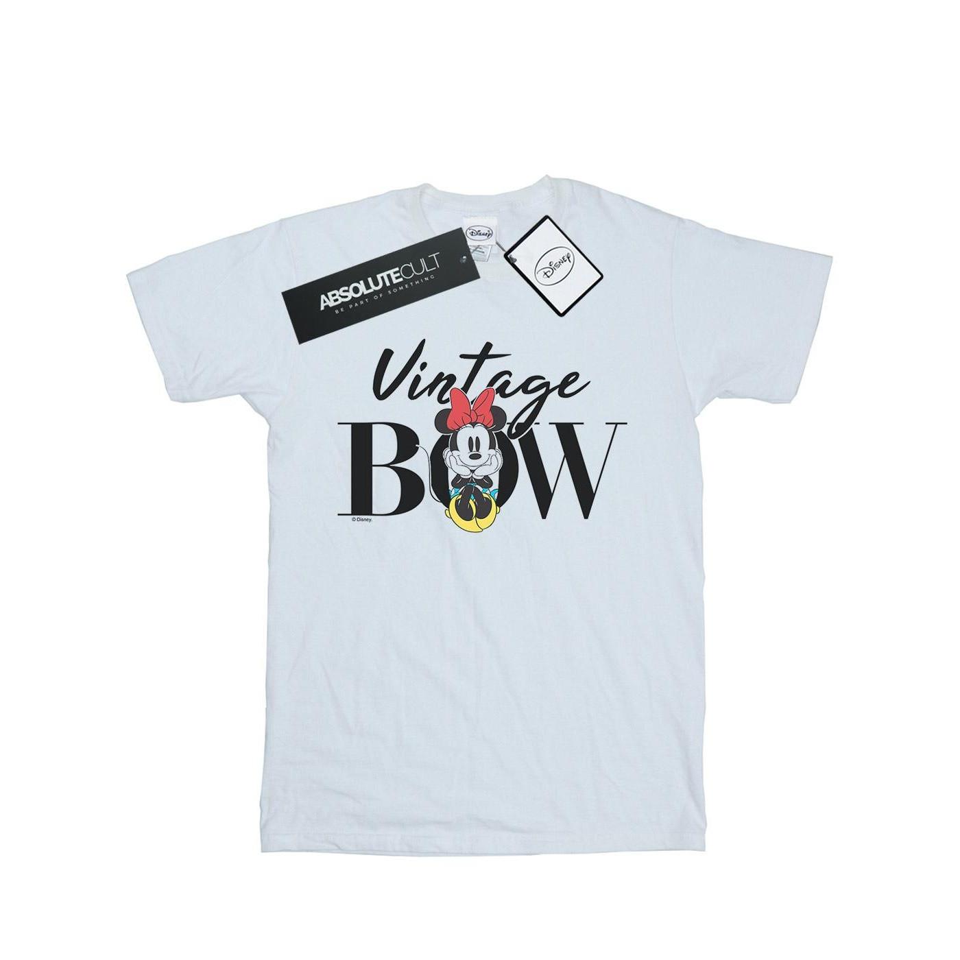Image of Minnie Mouse Vintage Bow Tshirt Damen Weiss L