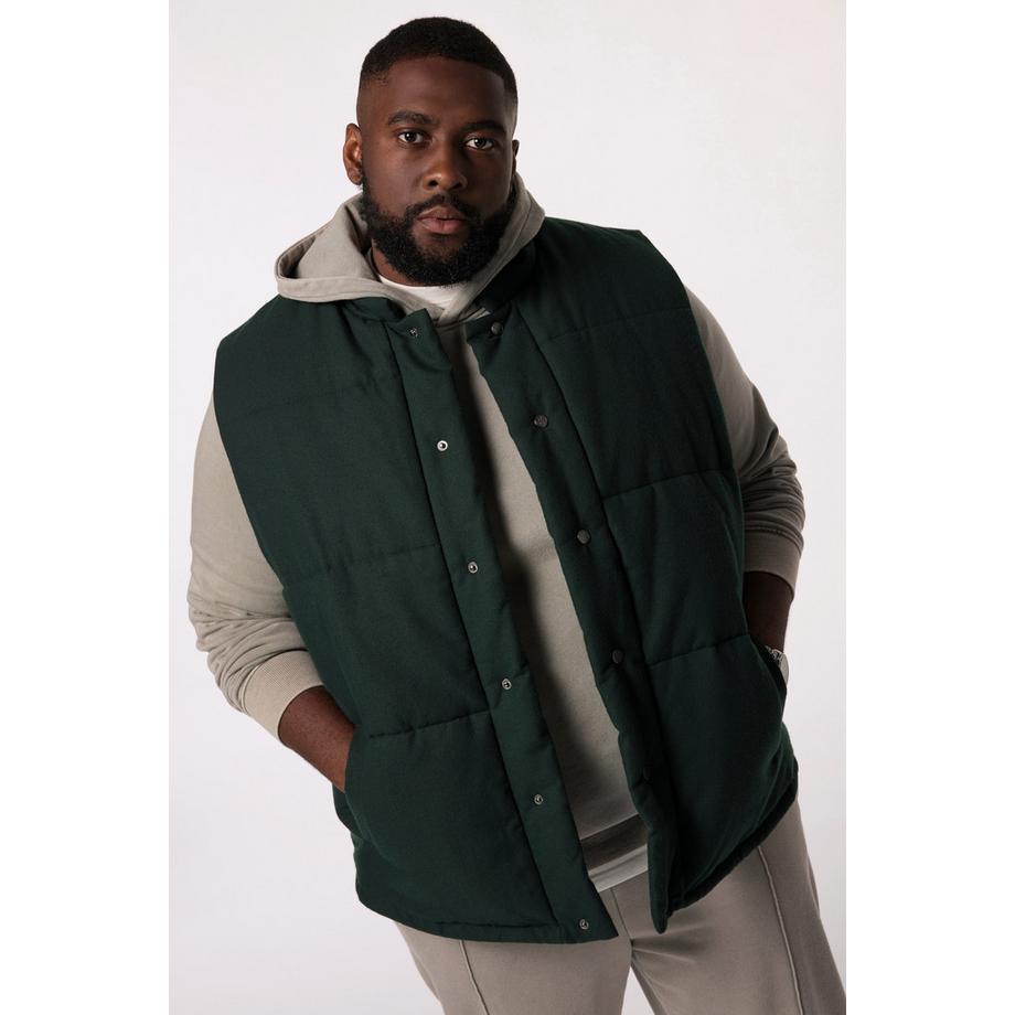 Sthuge Gilet in flanella imbottito collo alto  