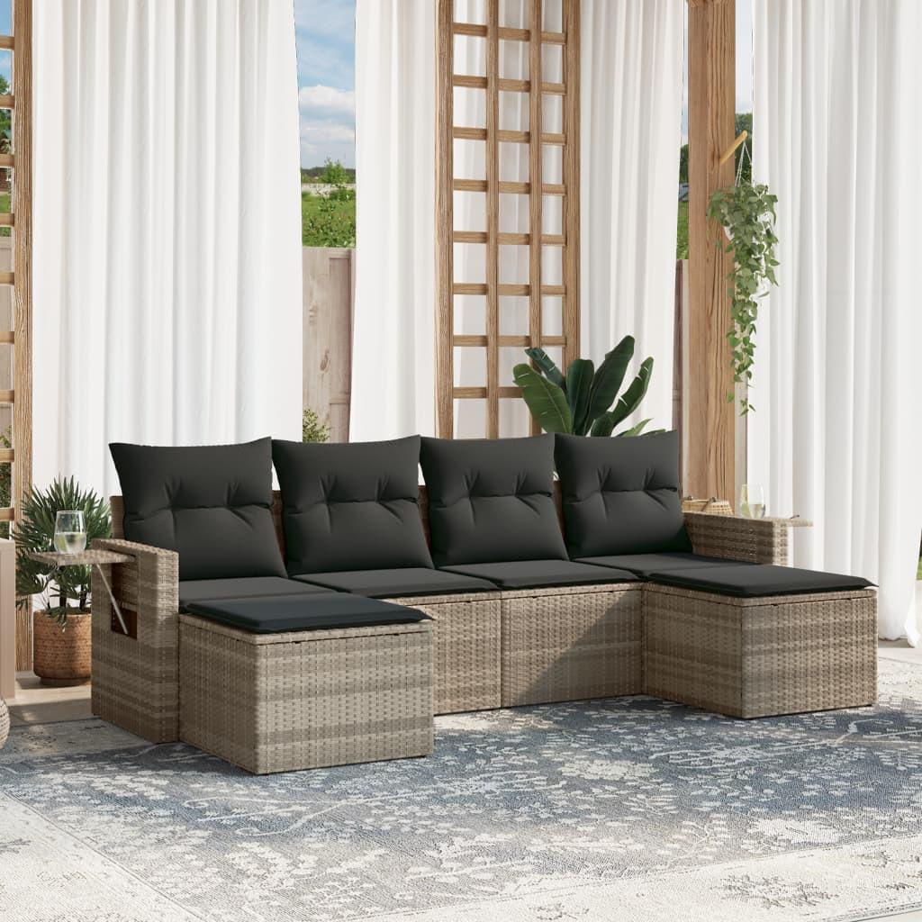 VidaXL set divano da giardino Polirattan  