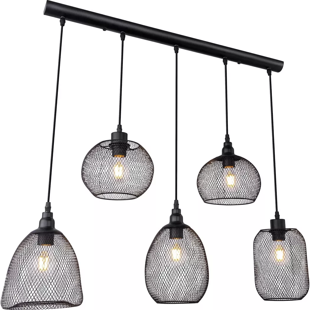mutoni – Hängeleuchte Anya Metall 5xE27, One Size, Schwarz
