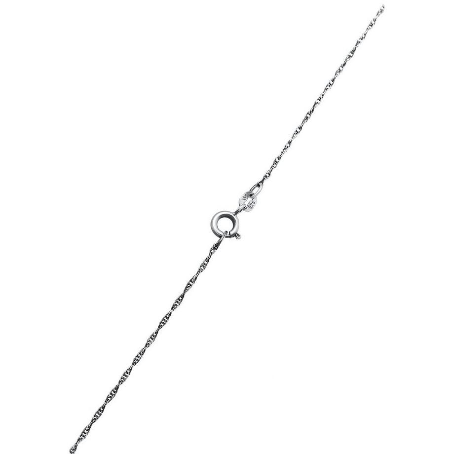 Kuzzoi  Halskette Peace Friedenszeichen Figarokette 925 Silber 