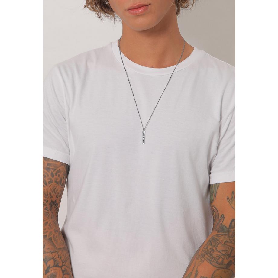 Kuzzoi  Halskette Peace Friedenszeichen Figarokette 925 Silber 