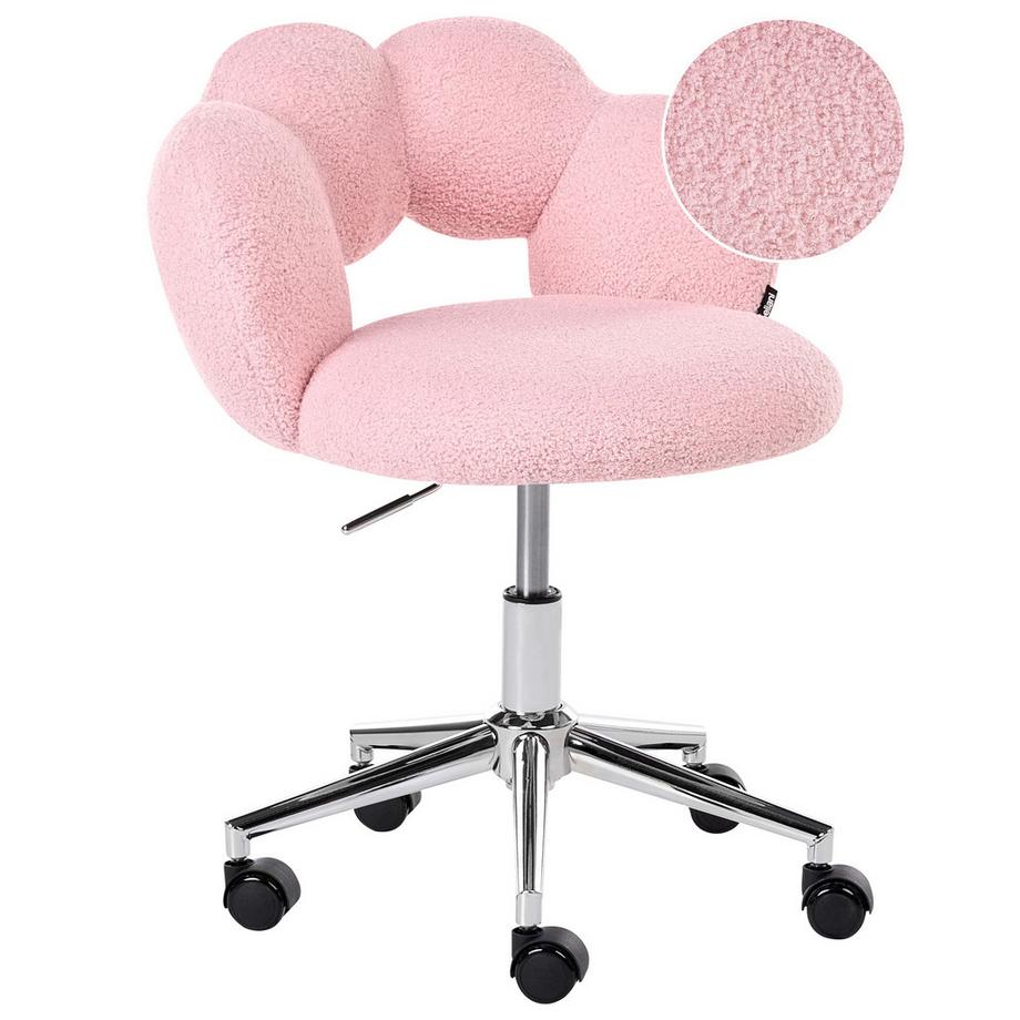 Chaise de bureau en Bouclé Glamour WHIZZY