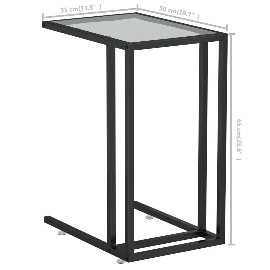 VidaXL Table d'appoint pour ordinateur verre  