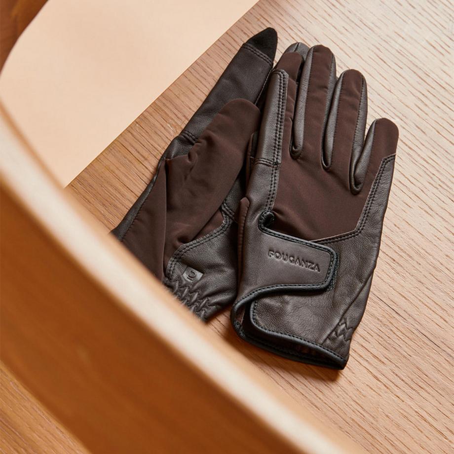 FOUGANZA  Guanti equitazione pelle 