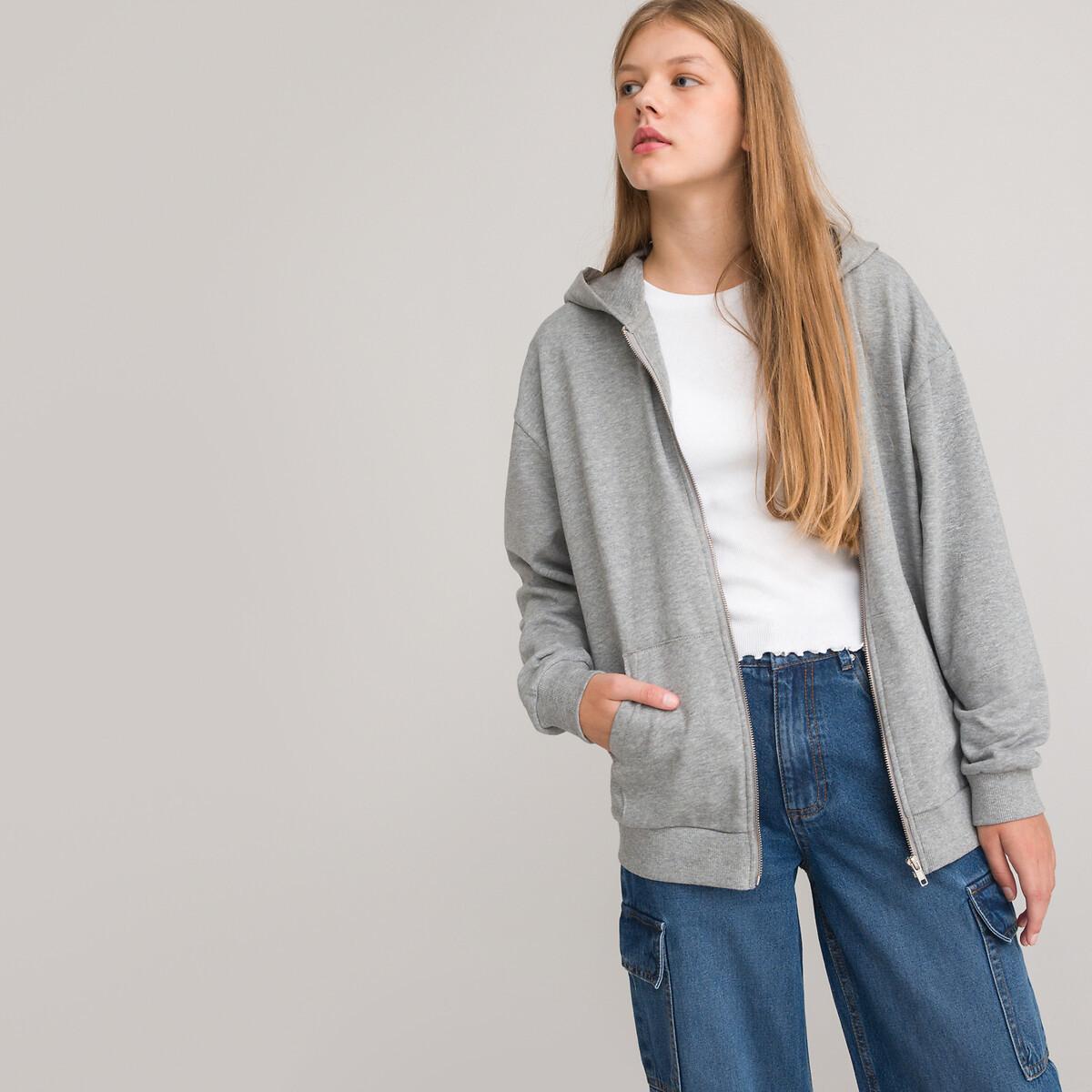 La Redoute Collections  Sweat zippé à capuche en molleton unisexe 