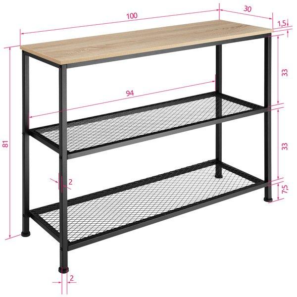 Tectake Table Console BRISTOL 100x30x81cm  