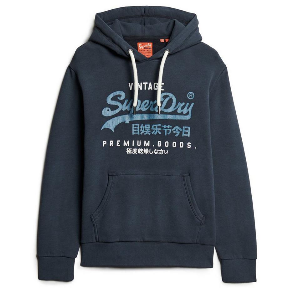 Felpa Uomini Vestibilità confortevole-Duo Vintage Logo Hoodie