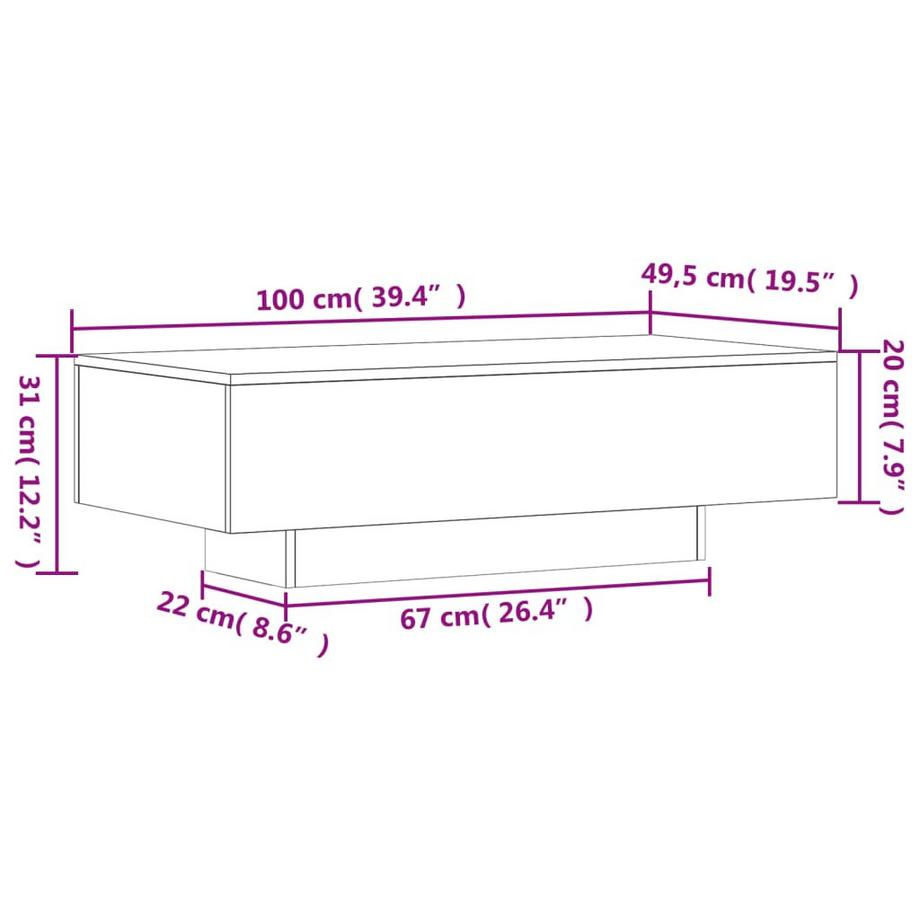 VidaXL Couchtisch holzwerkstoff  