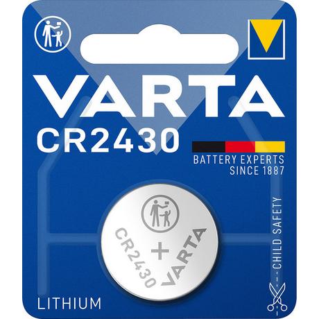 VARTA  Batteria al litio a bottone tipo CR2430, 3 Volt, 300 mAh 