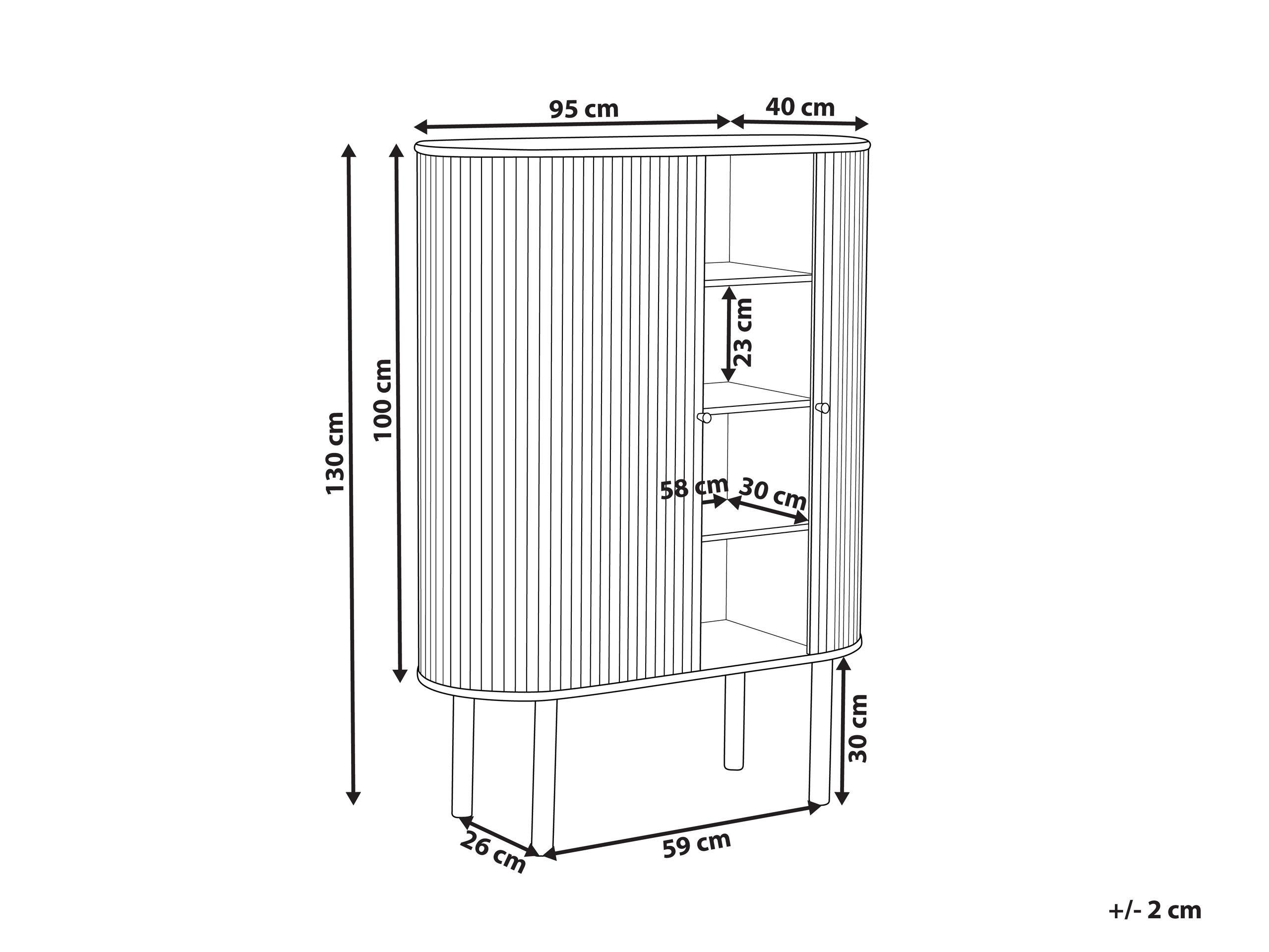 Beliani Sideboard aus Paulownia-Holz Skandinavisch MANARA  